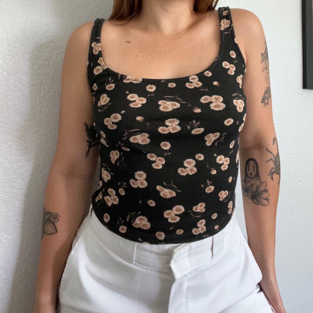 Brandy Melville Floral Tank Top